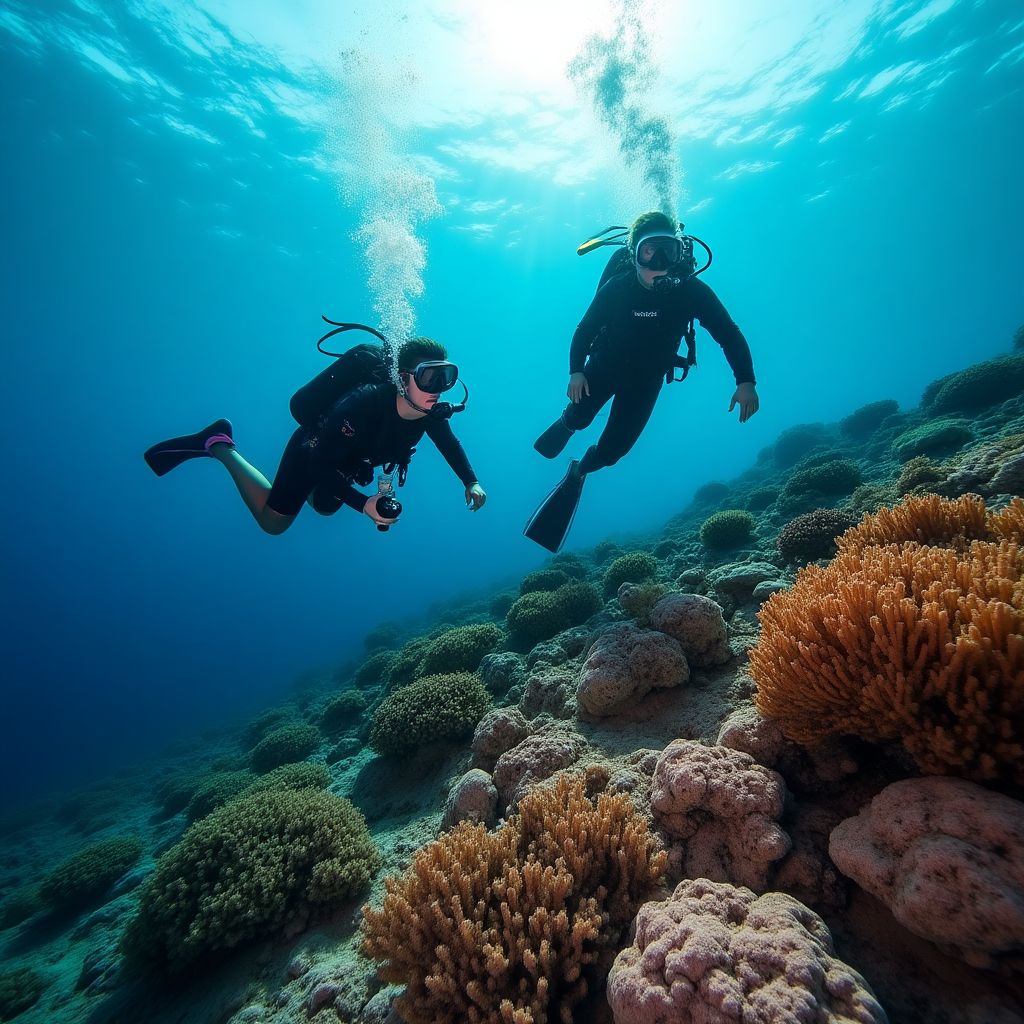 Team researching in Great Barrier Reef