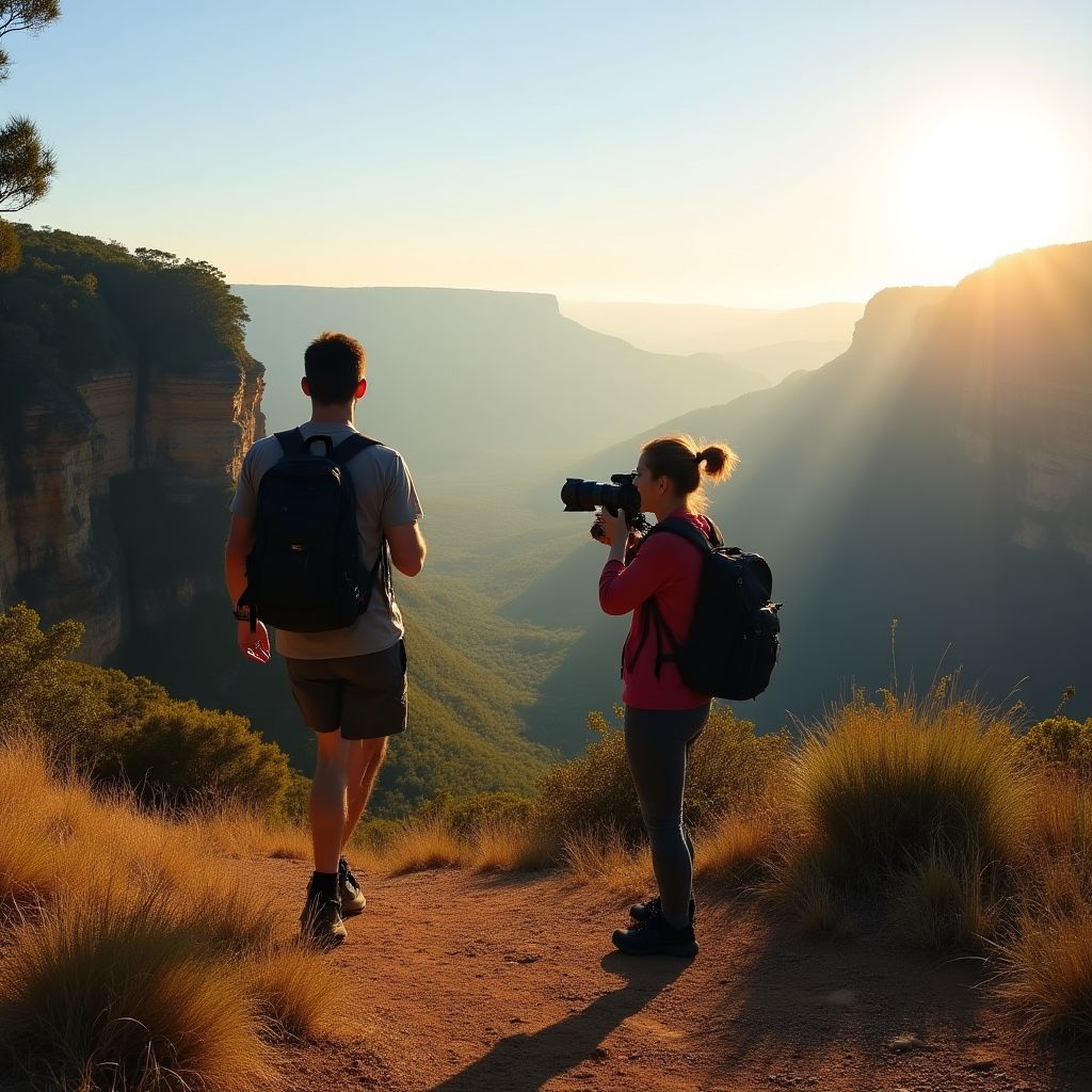 Team hiking in Blue Mountains