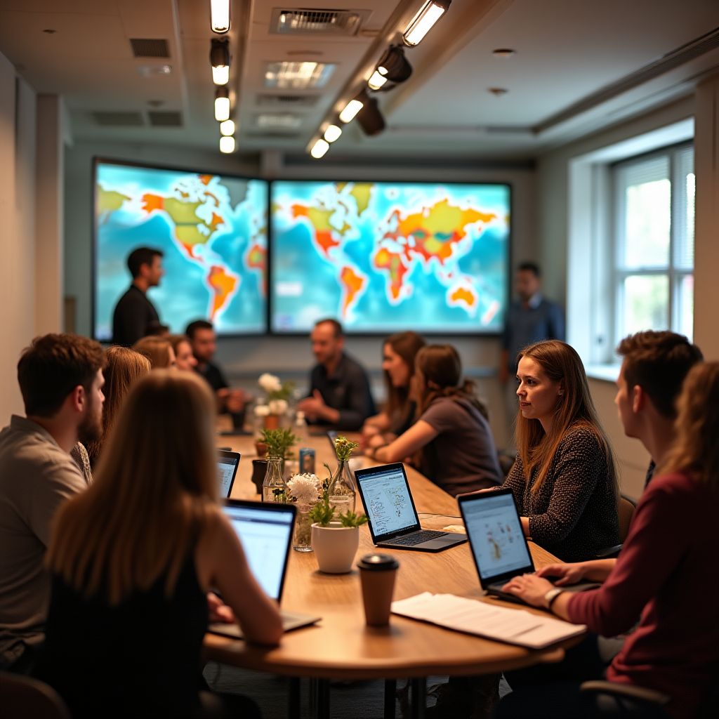 Team at community event