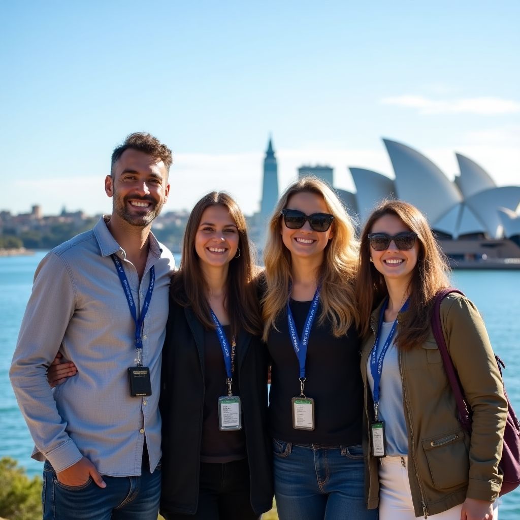 AussieTrek team exploring Australian landmarks