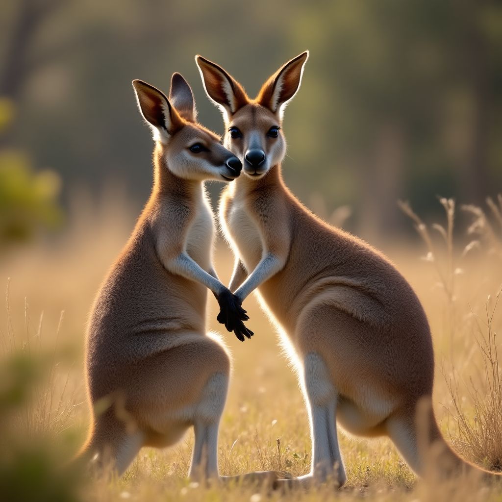 Wildlife encounter with kangaroo